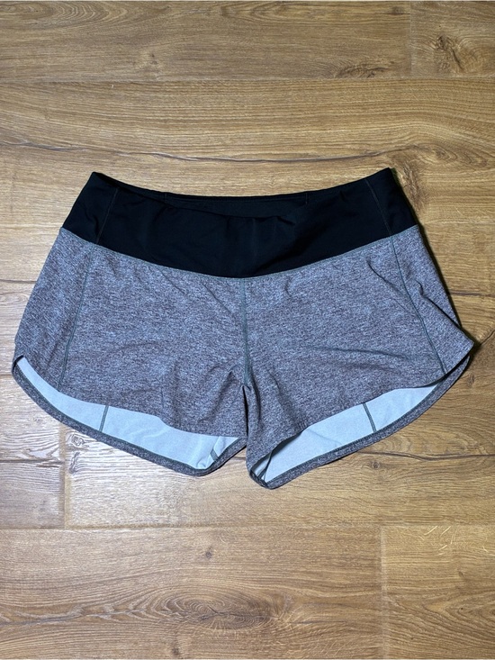 lululemon athletica Pants - lululemon Speed Up Gray/Black Run Shorts Size 10